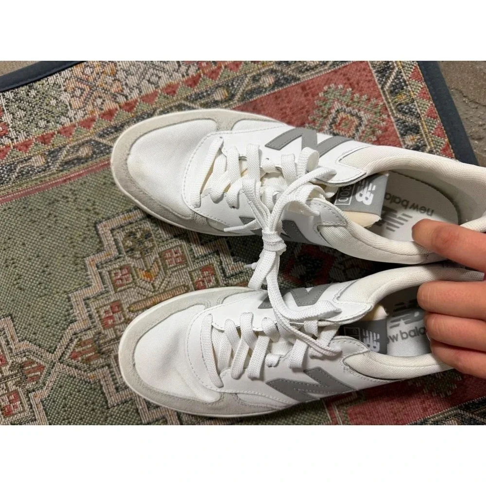 New Balance CT300GW3 White Grey Leather Mesh Court Sneakers Mens 9 Womens 10.5